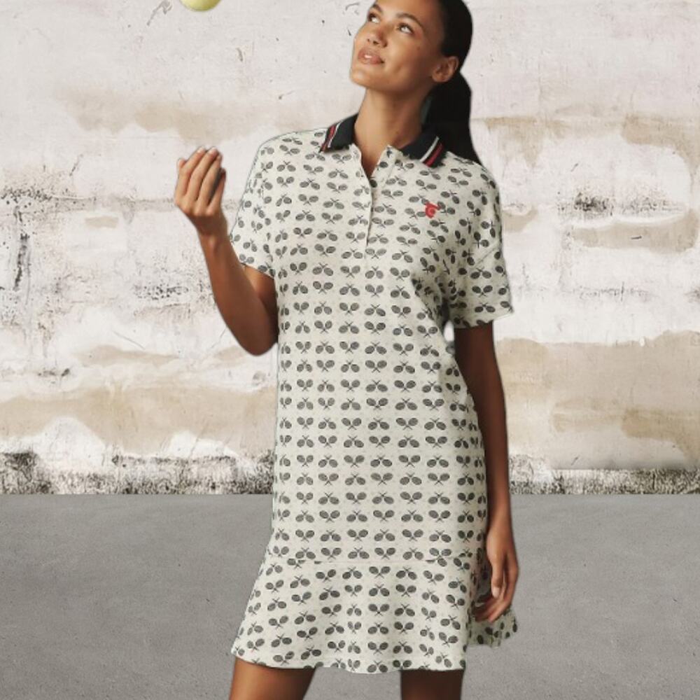 Tretorn x Anthropologie $128 Flare Polo Mini Dress Size Large NWT